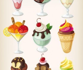 Vector ice cream design material 01
