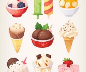 Vector ice cream design material 03