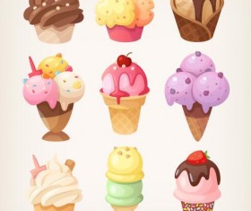 Vector ice cream design material 04