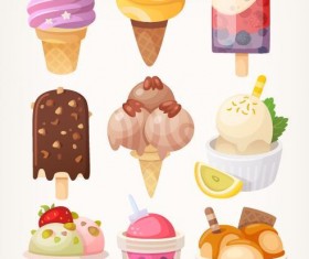 Vector ice cream design material 05