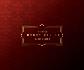 Vintage decor background with luxury label vector