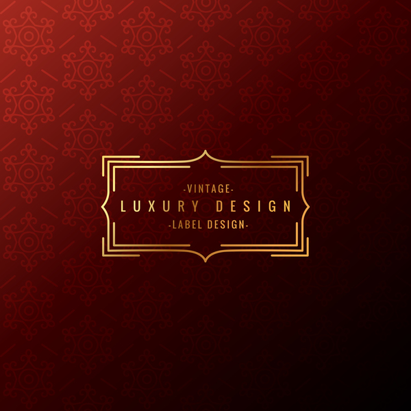 Vintage decor background with luxury label vector