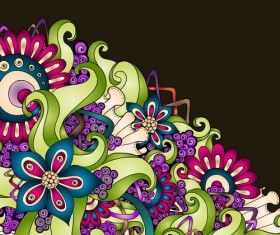 Vintage floral decorative vector background 03