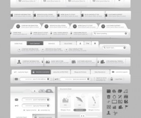 Website navigation menu design vector set 08