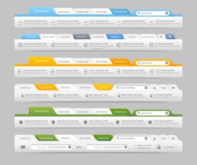 Website navigation menu design vector set 09