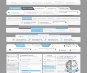 Website navigation menu design vector set 10