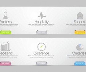 Website option banner template vector