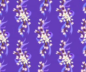 White flower seamless pattern vectors