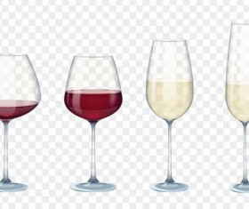 Wine cup illustration vector material 01