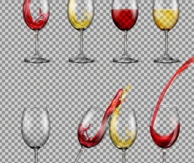Wine cup illustration vector material 03
