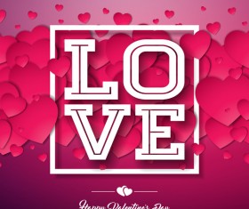 Wine red valentine card template vector