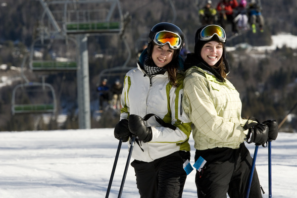 Winter vacation travel skiing Stock Photo