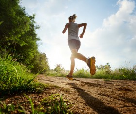 Woman running exercise Stock Photo 01