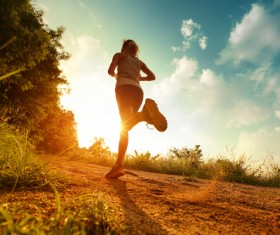 Woman running exercise Stock Photo 03