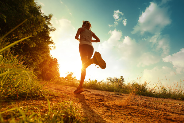Woman running exercise Stock Photo 03
