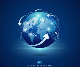 World network business background vector