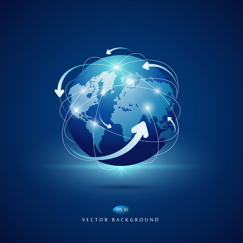 World network business background vector