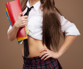 Young and lively college girl Stock Photo 01