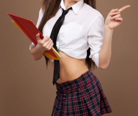 Young and lively college girl Stock Photo 02