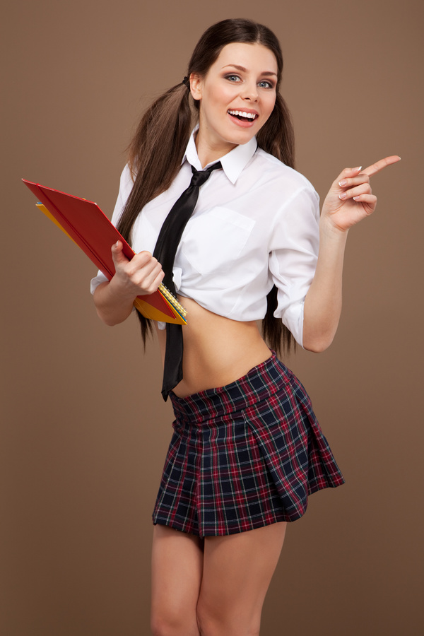 Young and lively college girl Stock Photo 02