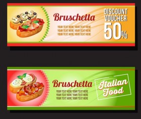 bruschetta voucher discount vector
