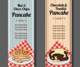 chocolate pancake vertical banner vector
