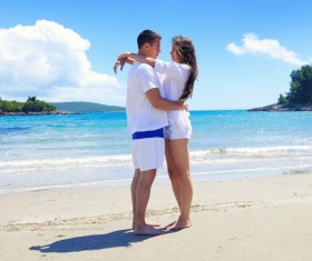 close lover on the beach Stock Photo