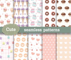 cute seamless pattern vector material 02
