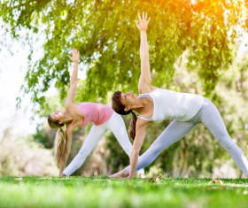 doing yoga Woman Stock Photo 05