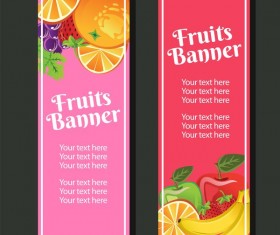 fruit vertical banner vector