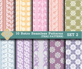 light colored retro seamless pattern vector 02