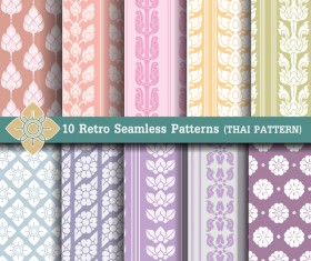 light colored retro seamless pattern vector 03