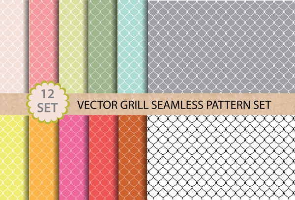 light colored retro seamless pattern vector 04