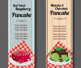 pancake vertical banner vector 01
