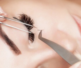 paste false eyelashes Stock Photo 03
