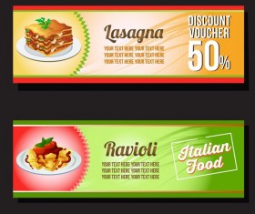 ravioli voucher discount vector