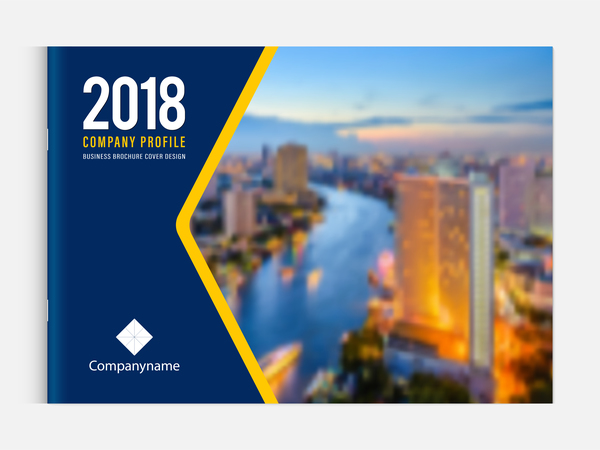 2018 business brochure cover template vectors 01