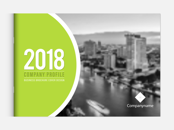 2018 business brochure cover template vectors 02