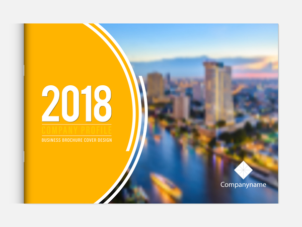 2018 business brochure cover template vectors 03