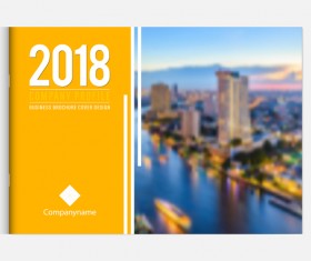 2018 business brochure cover template vectors 04