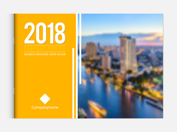 2018 business brochure cover template vectors 04