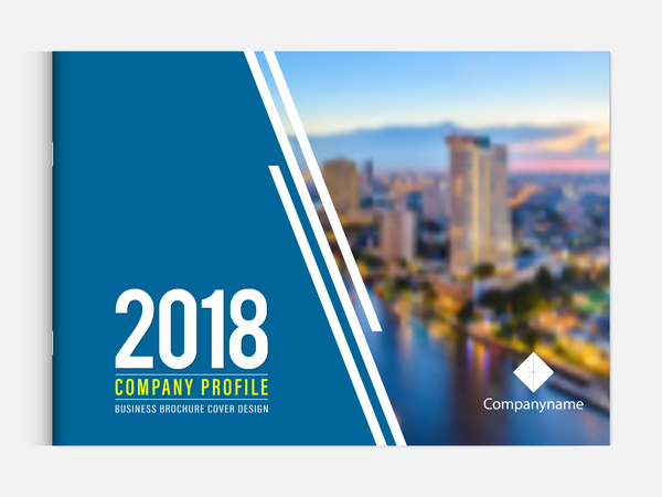 2018 business brochure cover template vectors 07
