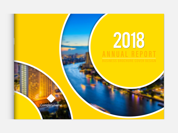 2018 business brochure cover template vectors 08