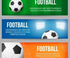 3 Kind football banner template vector