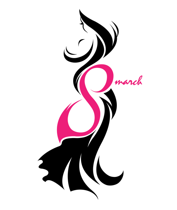 8 march womans day logos design vector 01