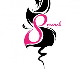8 march womans day logos design vector 03