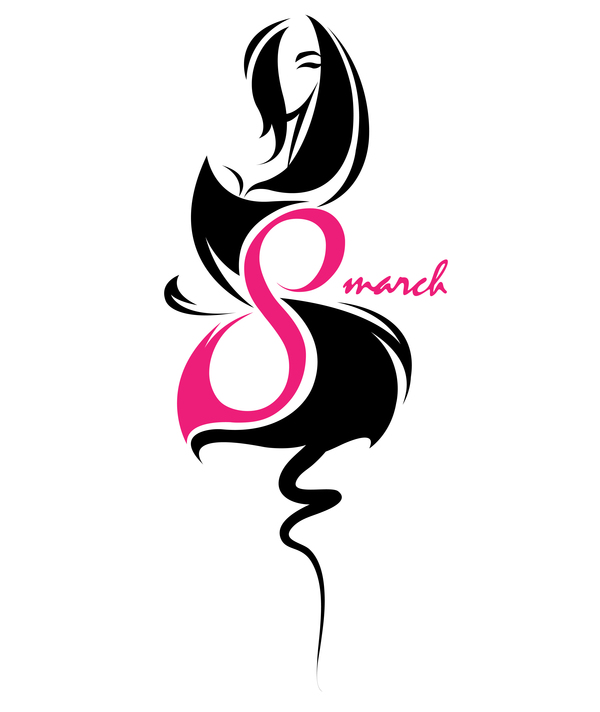 8 march womans day logos design vector 03