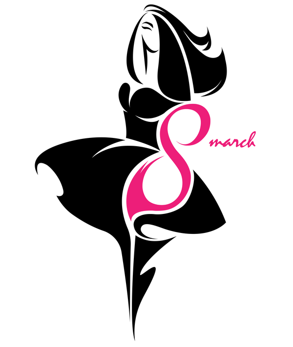 8 march womans day logos design vector 04