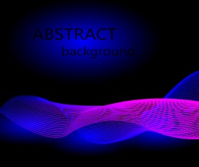 Abstract light wave effect vector background 01