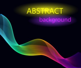 Abstract light wave effect vector background 03